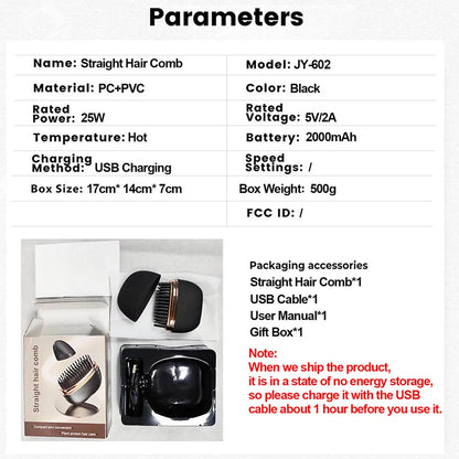 GlowGirlz™ SilkStraight Wireless Comb